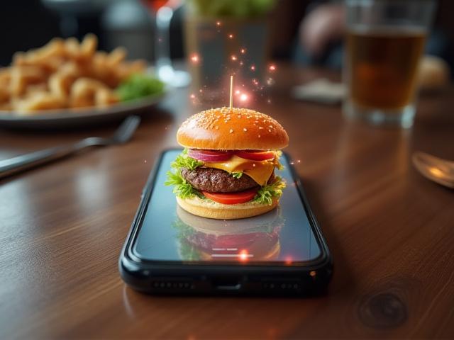 Augmented reality food menu interface
