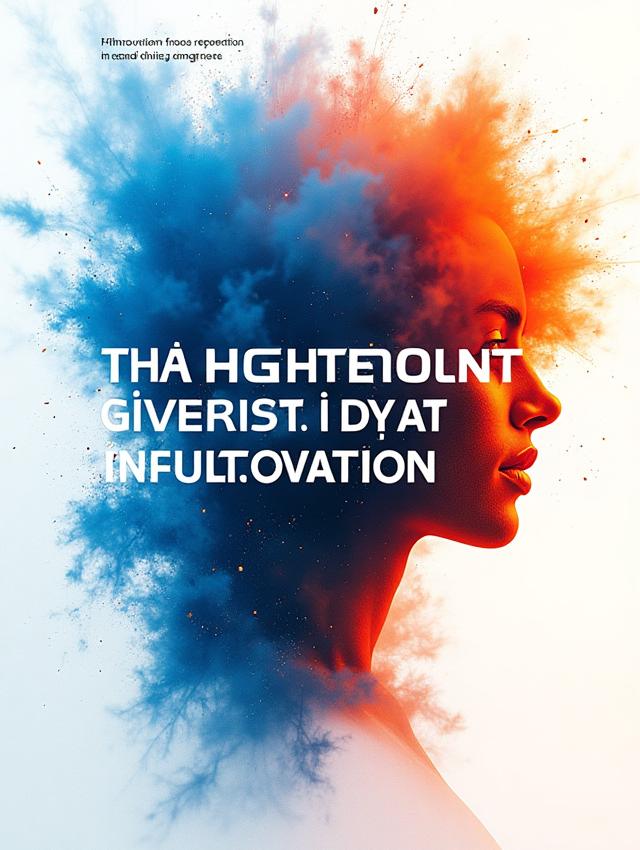 Modern magazine cover layout featuring a bold AI-generated image and human-designed typography