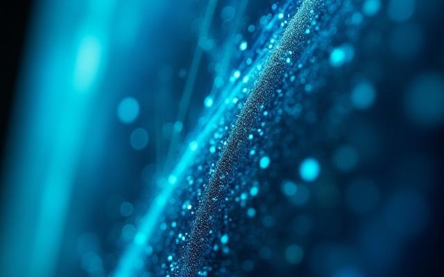 Close-up of a high-resolution image with AI enhancement lines