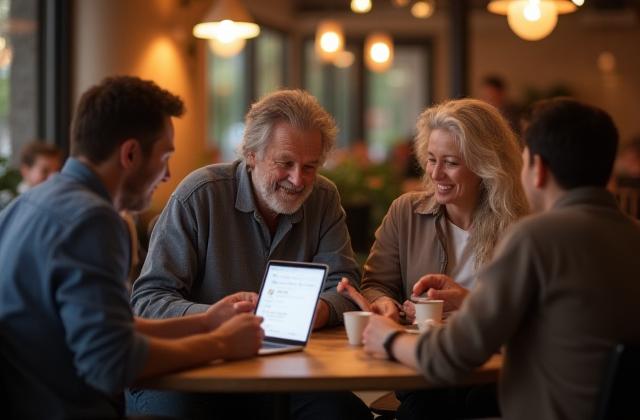 Diverse group of people using various digital devices with accessible features, highlighting universal design