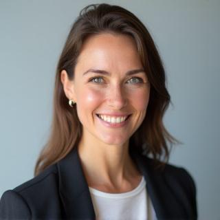 Professional headshot of Elara Vance, Senior Brand Identity Designer.